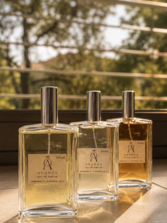 Μπουκάλια eau de parfum της Αρωθέας